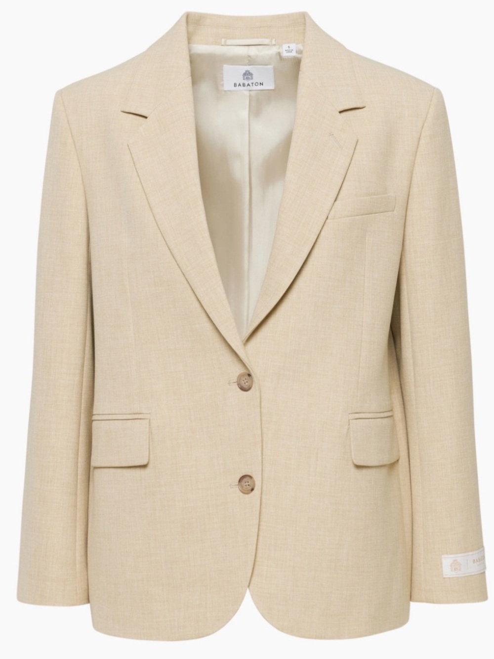Babaton Agency Blazer in Heather Oat Beige
